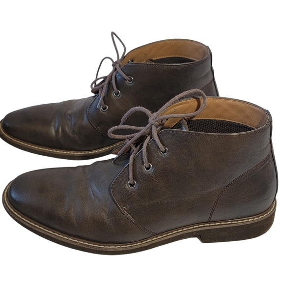 GUESS Mens Dark Brown Joey\'s Chukka Boots Sz 10.5 Lace-up Fall Casual Chic Vegan main image 5